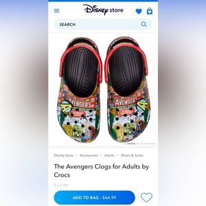 THE AVENGERS CLOGS FOR ADULTS BY CROCS